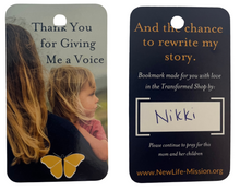 Load image into Gallery viewer, Bookmark - Denim with Butterfly Fabric on Back