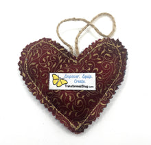 Load image into Gallery viewer, ORNAMENT – Denim Heart with Butterfly Patch