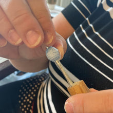 Load image into Gallery viewer, BRACELETS - Denim Beads with custom butterfly charm