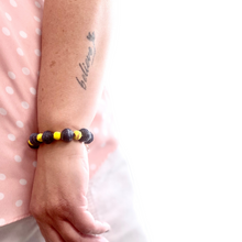 Load image into Gallery viewer, BRACELETS - Denim Beads with custom butterfly charm