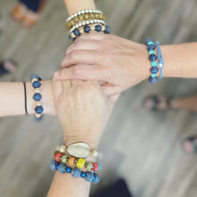 Load image into Gallery viewer, BRACELETS - Denim Beads with custom butterfly charm