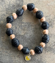 Load image into Gallery viewer, BRACELETS - Denim Beads with custom butterfly charm