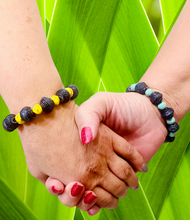 Load image into Gallery viewer, BRACELETS - Denim Beads with custom butterfly charm