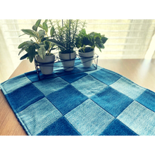 Load image into Gallery viewer, TABLE RUNNER: Patchwork Denim – Reversible – 16.5" x 50"