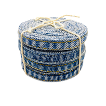 Load image into Gallery viewer, COASTERS: Rolled Denim - Set of 4 - Handcrafted from Jean Seams – *Perfect* Housewarming Gift
