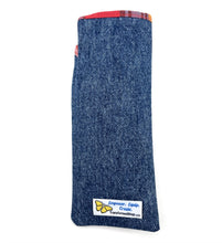 Load image into Gallery viewer, Eyeglasses Case - Denim with Patterned Lining
