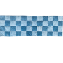 Load image into Gallery viewer, TABLE RUNNER: Patchwork Denim – Reversible – 16.5&quot; x 50&quot;
