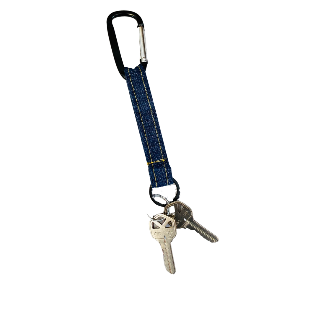 KEYCHAIN - MEN'S - Denim w/Key Ring and Carabiner * Gift for Dad * –  Transformed Shop