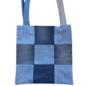 Recycled Denim Bag Patchwork Denim Tote Bag Extra Large 